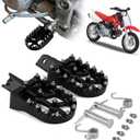 AnXin Foot Pegs Motorcycle Universal CNC Footpeg for CRF XR CR 50-125cc CT200U Mini Bike SSR Apollo RFZ TaoTao Lifan Kayo Coolster Pit Bike - Black