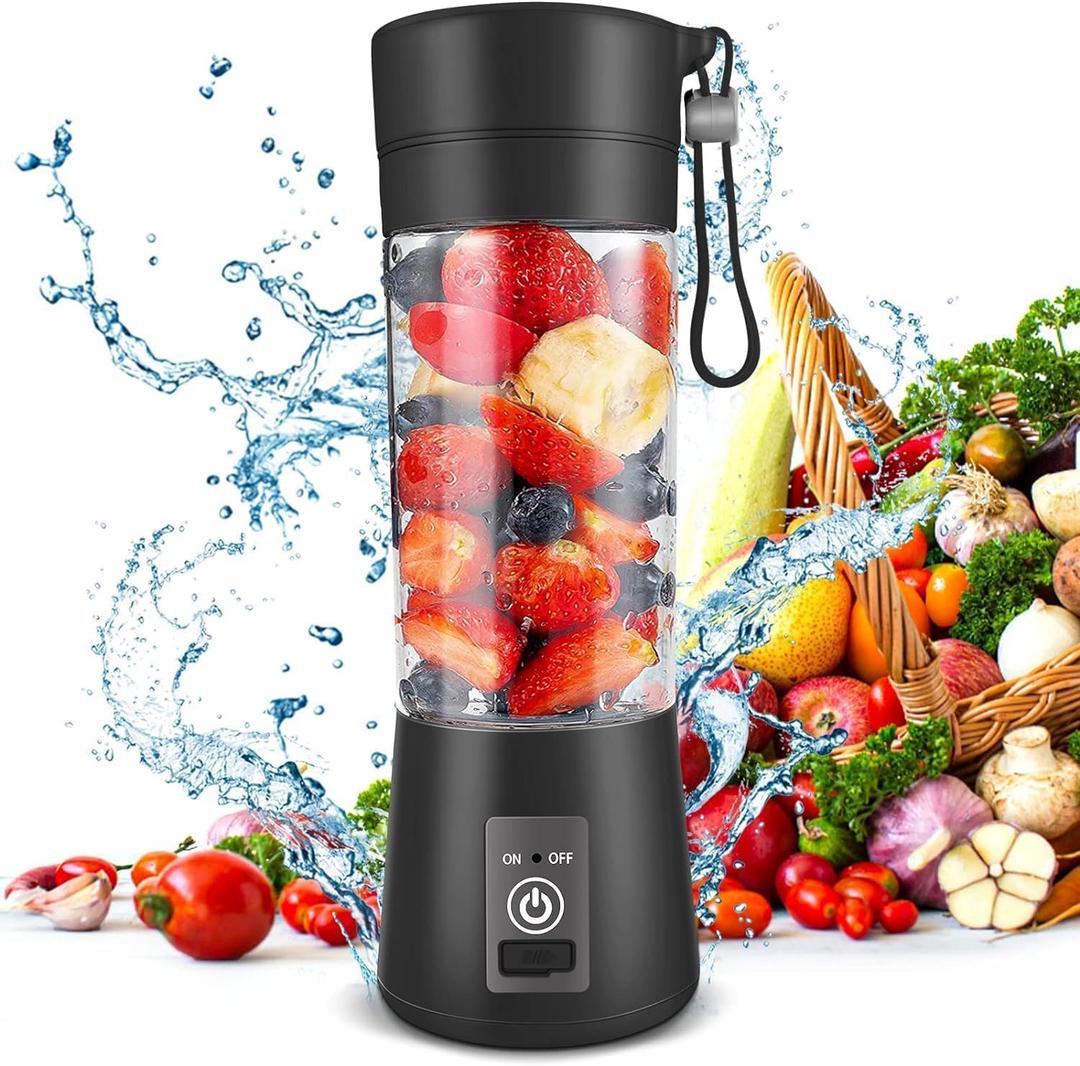Portable Blender, Personal Size for Shakes and Smoothies with 6 Ultra Sharp Blades, Personal Blender USB Rechargeable Magnetic for Travel, Office, Gym