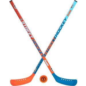 Franklin Sports NHL Kids Street Hockey Stick Set - Includes (2) Youth Street Hockey Sticks + (1) Outdoor Roller Hockey Ball - Perfect Hockey Starter Set for Kids