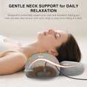 Thera Massage Pillow Neck Hump 3-in-1 Neck Massager Pillow with Heat, Deep Tissue Relief & Neck Traction, Cervical Support & Hump Corrector for Women and Men, Memory Foam Support(Grey)