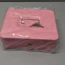 Cash Box with Lock and Money Tray Metal Money Box Large Cash Lock Box for Money 9.84" x 7.87" x 3.54" Pink