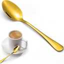 12 Pcs Gold Demitasse Espresso Spoons Set, 4.7" Mini Coffee Spoons, Tiny Tea Spoons, Stainless Steel Small Spoons for Dessert, Tea, Appetizer, Small Serving Spoons, Small Sugar Spoon, Dishwasher Safe