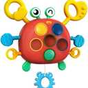 Christmas Stocking Stuffers for Toddlers Airplane Travel Toys for Toddler 1-3 Sensory Montessori Toys for 1+ Year Old Silicone Pull String Road Trip Car Seat Travel Activities Essentials 18+ Months