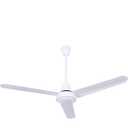 48" White Weatherproof Industrial Ceiling Fan High-Performance DC Motor Wall Control Ideal for Outdoor Patios, Gyms & Warehouses, Medium