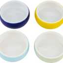 4 Pcs Hermit Crab Colorful Food Bowl Tarantula Water Bowl Spider Micro Ceramic Dish