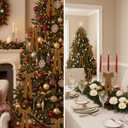 2 x 12 Pcs Velvet Bows for Christmas Tree -5.2 X 10.2 Inch Vintage Ribbon Bows Ornaments for Tree Garland Wreath, Gift Wrapping, Xmas Decorations, Brown