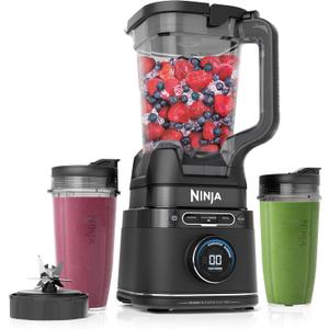 Ninja Detect Power Blender Pro + Personal Single-Serve, BlendSense Technology, For-Smoothies, Food and More, Compact Kitchen Countertop, 1800 P-Watts, 72 oz. Pitcher, (2) 24 oz. Cups, Black, TB301