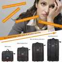 Travel bag with wheels, expandable, foldable, luggage bag, large capacity foldable rolling travel bag, suitable for men and women for moving house, studying abroad and traveling