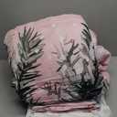 Erosebridal Green Christmas Tree Bed Sheets Set Pink Bowknot Sheets, Christmas Tree Ornaments Sheet Set Queen, Xmas Top Sheet Pink Christmas Decorations Indoor