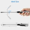 Butane Lighter Torch Long Jet Flame Windproof Lighter with Visual Fuel Window for Fireplace Kitchen Grill BBQ Camping, Black (No Butane Included)