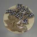 DIYDEC 6 Pack Round Wood for Crafts 12 Inch Unfinished Wood Slices Blank Wooden Door Hanger Sign Wooden Circles Discs with Bows Twine Glue Point for DIY Crafts Painting Christmas Home Holiday Decor