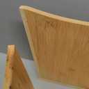 MOOACE Small Trash Can, Bamboo Bathroom Trash Can, Office Waste Basket, Rectangular Garbage Can with Handle, Decorative Natural Trash Recycling Bin for Bedroom Living Room Kitchen 2 Gallon