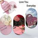 4 x Ylapagne 5 PCS Valentine's Day Handheld Flower Wrapping Box Heart Shaped Flower Tote Single Rose Bouquet Packaging Floral Boxes for Valentine's Day Mother's Day Wedding(Pink)