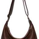 Purses for Women Slouchy Shoulder Bag Hobo Bag Soft Vegan Leather Adjustable Wide Strap Crossbody Tote Multi Pocket Handbags