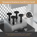 8pcs Wall Shelf Brackets Heavy Duty Floating Shelf Bracket Hidden,Invisible Black Shelving Brackets Decorative Floating Shelf Hardware Heavy Duty,Metal Shelf Support Bracket (6 inch-8pcs)