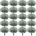 Taiyin 120 Pieces Artificial Eucalyptus Leaves for Wedding Eucalyptus Leaves Stems Decor Greenery Faux Green Stems for Wedding Centerpiece Floral Home Decor, 11 Inches
