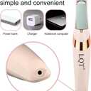 LQT Electric Foot File Rechargeable Callus Remover for Hard, Cracked Skin At-Home Pedicure Kit for Smooth Feet (Men & Women) (Pink)