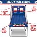 Pop-A-Shot - Dual Shot Sport | Arcade Basketball Game for Home | Paddle Scoring Hoop, 10 Game Modes, 4 Balls | Foldable for Easy Storage | Fun for All Players, Blue