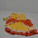 Willyacos Princess Costume Adult Short Dress Sexy Yellow Princess Cosplay Crop Top Skirt for Women Teen