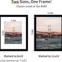 YESKAY 11x14 Picture Frame 3 Pack,Black Wooden Frame with Tempered Glass,Display Pictures 8x10 with Mat or 11 x 14 Without Mat,11 by 14 Photo Frame for Wall Hanging