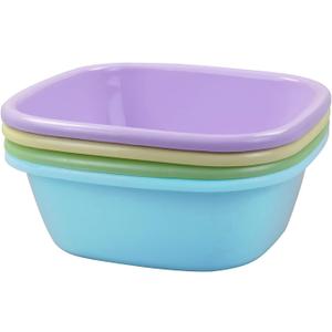 4-Pack 8 Quart Plastic Wash Basin, Small Basins for Children