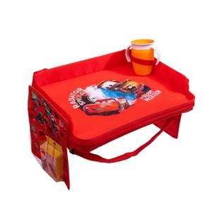 J.L. Childress Disney Baby 3-in-1 Travel Tray & iPad Tablet Holder - Car Seat Lap Tray for Toddlers, Kids - Use on Airplanes, Road Trips, Lap Desk - Tablet Holder and Carry Bag - Disney Cars
