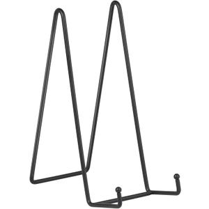 LIONWEI LIONWELI Plate Display Stand Easel Holders - 10" Tabletop Metal Stands for Heavy Plates, Large Platters and Plaques - Black, 2-Pack