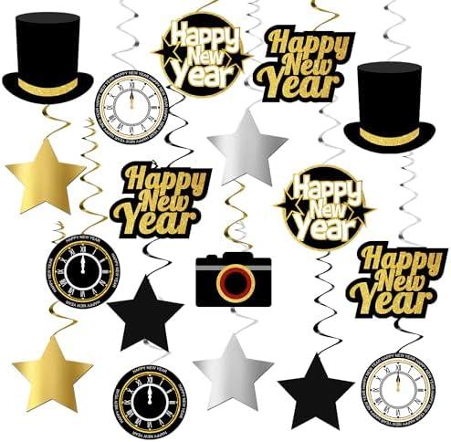 KatchOn, Happy New Year Hanging Swirls 2025 - Pack of 80, NO DIY | New Years Eve Party Supplies 2025 | NYE Decorations 2025 | Happy New Year 2025, NYE Party Favors | Happy New Years Decorations 2025 2 Pack