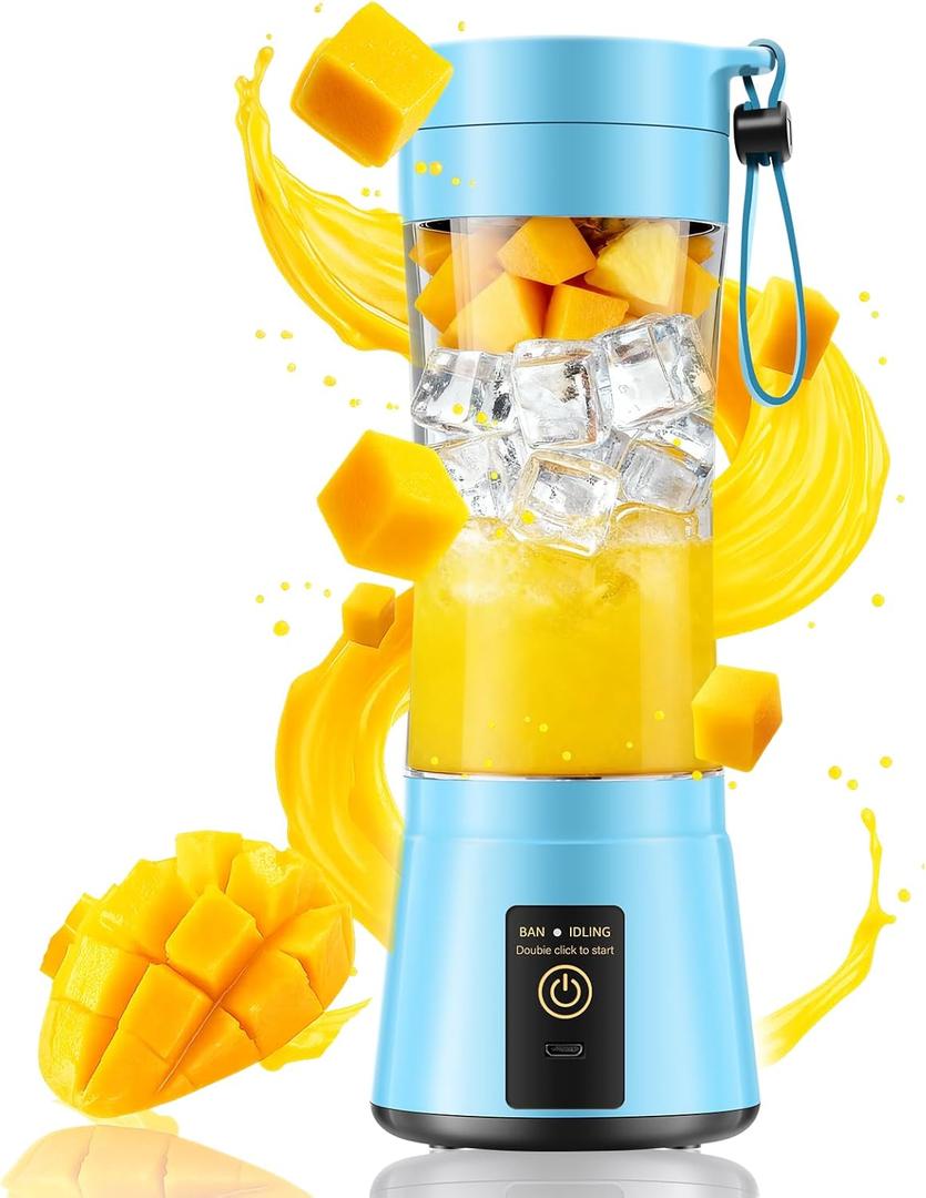Cordless Personal Size Portable Blender - 380Ml Blender Smoothies and Shakes, BPA Free Traveling Juice Cup with Powerful Blending, Freshly Squeezed in Sports/Travel/Home, Mother's Day