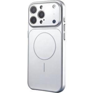 Designed Magnetic Series for iPhone 17 Pro Max Case,[Compatible with MagSafe][Tempered Glass Camera Lens Protection],Luxury Matte Military Grade Drop Protective Hard PC Shockproof Cover, Silver