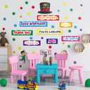 Cinrobiye Classroom Decorations Poster Stickers, Magic Words Posters Window Door Clings Decorations Stickers for Teachers, Bulletin Board and Wall Decor for Preschool Elementary Middle School