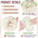 2 PCS Messy Bun Hair Piece Wavy Curly Scrunchies Synthetic Chignon Ponytail Hair Extensions Thick Updo Hairpieces for Women Girls(Platinum Blonde)