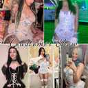 Mixxmix Lingerie Sets for Women Sexy Rave Outfits Lace Up Corset Bodysuit with Garter 2 Piece (Black, XL)