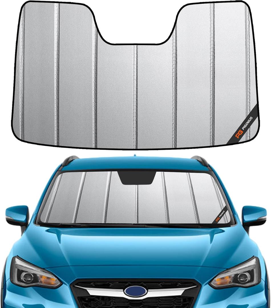 Pigenius Windshield Sun Shade for Subaru Crosstrek 2018-2023, Impreza 2017-2023. with Eyesight Driver Assist - Safeguard