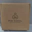 Rattan Style Outdoor Planter Box - 14.65-Inch-Square Decorative Flower or Plant Pot - Garden, Patio and Front Porch Decor by Pure Garden (Black)