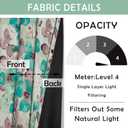 weesire 2 Pack 100% Blackout Boho Floral Curtains, Teal Flower Pattern, 52x96 Inches, Living Room & Bedroom