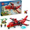 LEGO City Fire Rescue Plane Toy for Kids and Fans of Firefighter Toys, Fun Birthday Gift Idea for Boys and Girls Ages 6+ who Love Airplane Toys and Imaginative Play, Includes 3 Minifigures, 60413
