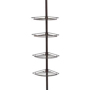 Zenna Home Shower Tension Pole Caddy, Oil Rubbed Bronze
