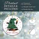 2 x Meowy Christmas Cat Ornament  Funny Ceramic Holiday Decoration with Black Cats in Christmas Tree  Cute Pet Lover Gift  Rustic Farmhouse Xmas Tree Dcor with Cats