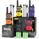 Walkie Talkies for Adults Long Range Rechargeable 4 Pack, Multi-purpose FRS 2 Way Radios with NOAA USB Chargers 4500mAh Battery for Family Seniors Care Garage Work Camping Hiking Skiing Cruise
