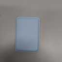 Magnetic Mag-safe Wallet Cell Phone Card Holder for Phone Case with Mag-Safe, Stronger Magnetic RFID Leather Phone Wallet Stick on Series of iPhone 15/14/13/12 and Pro/Promax, Light Blue