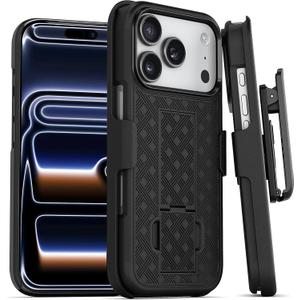 MOTIVE for iPhone 17 Pro Holster Case, Belt Clip Case for iPhone 17 Pro, Shell Holster Combo i Phone 17 Pro, Slim Rugged Drop Shockproof Protective Cover with Kickstand (6.3") | Ranger v1 Series