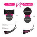 2 x TDANCE Flat Lashes Eyelash Extensions 0.15/0.2mm Thickness Super Soft Air Flat Lash Extension Ellipse Eyelash Extension Matte Black Flat Eyelash Extensions Salon Use(Air Flat,0.2-C,13mm)