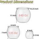 3pcs Plastic DIY Fish Bowls - 640oz/135oz Round Clear Fish Tanks 5 Gallon Aquarium, Hydroponic Planter, and Multi-Use Container for Flower Vase, Carnival Prizes, Party Centerpieces, and Home Decor