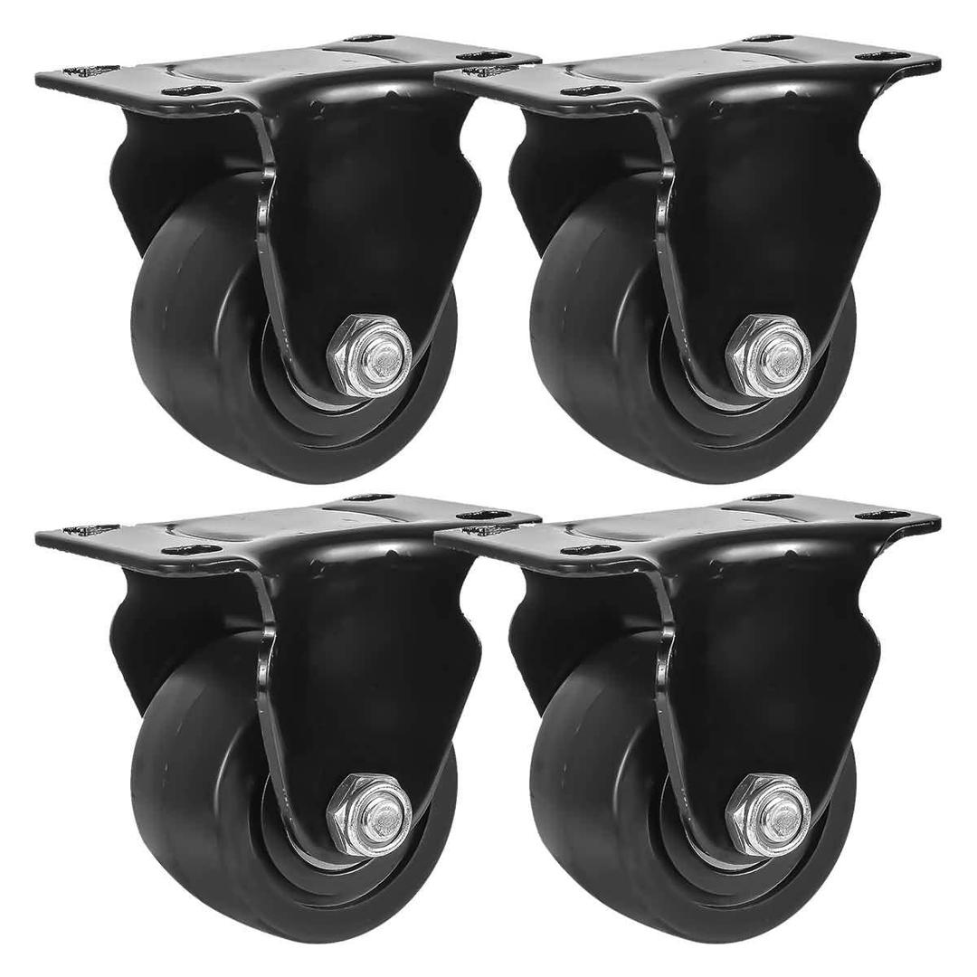 FactorDuty 2.5 inch Heavy Duty Polyurethane Caster Wheels Rigid Fixed None Swivel Industrial Grade Solid Low Profile Smooth and Silent 2000LB Capacity Pack of 4 FactorDuty 2.5 inch Heavy Duty Polyurethane Caster Wheels Rigid Fixed None Swivel Industrial Grade Solid Low Profile Smooth and Silent 2000LB Capacity Pack of 4