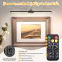 Picture Lights for Wall Battery Operated, Rechargeable Light for Pictures with Remote & Timer, Black Art Light for Paintings 39 Inch Wireless Dimmable Cordless Gallery Frame Lights with 3CCT