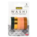 Scotch Washi Tape, Sunset Design, 5 Rolls, Great for Bullet Journaling, Scrapbooking and DIY Décor (C1017-5-P5) Set of 2