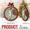 4 x Volleyball Christmas Ornament 2025 - Volleyball Gifts for Teen Girls, Players, Team, Fans, Lovers, Coach - Sports Gifts for Her, Sisters, Friends - Wooden Sports Tree Decorations