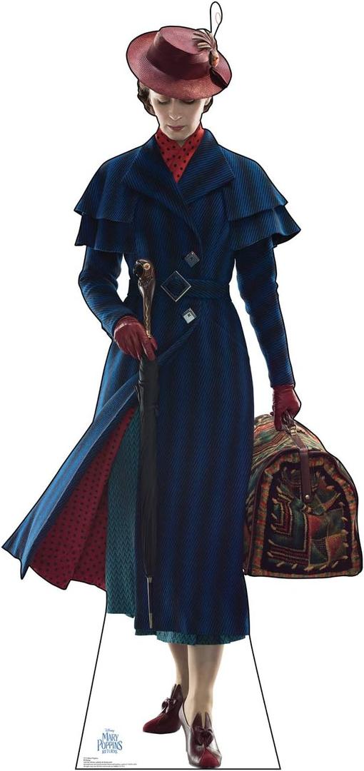 Cardboard People Mary Poppins Cardboard Cutout - Mary Poppins Returns, One Size