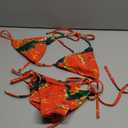 Women Halter String Bikini Set Sexy Thong Cheeky Two Piece Swimsuits Solid Color Bathing Swimwear (Small, Multicoloured)